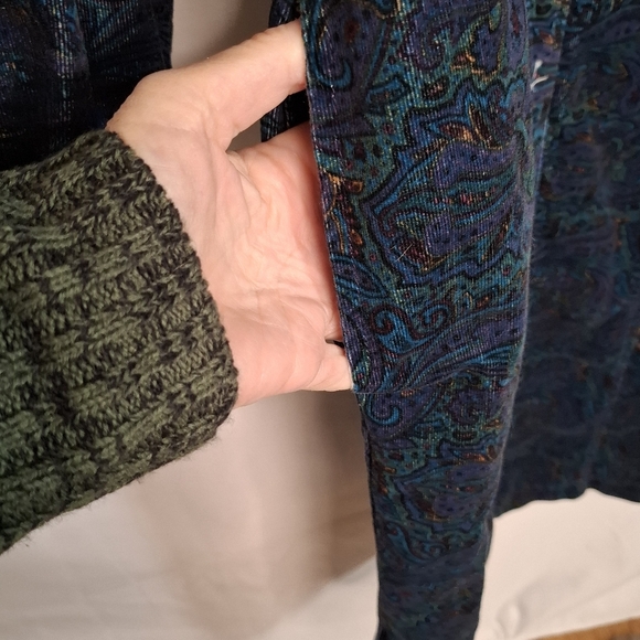 Chadwicks Paisley Corduroy button front Dress Size 10 - Picture 6 of 9